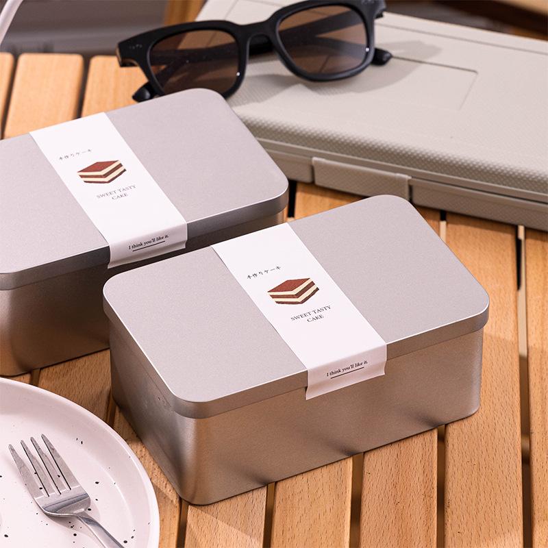 Multi-function Cookie Candy Drum-shaped Tin Box Home Decoration Rose Tea Party Supplies