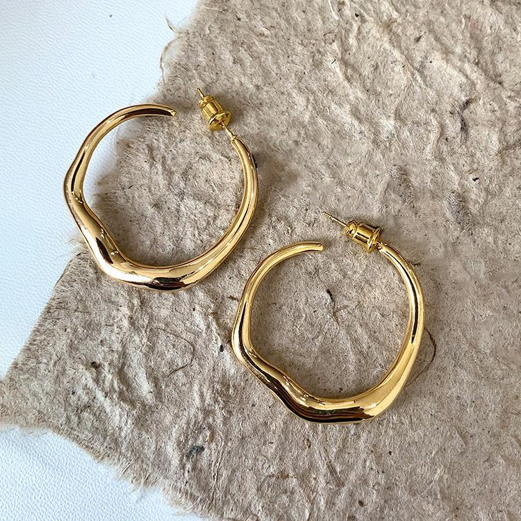 PONYKISS  Серьги-гвоздики неправильной геометрической формы из стерлингового серебра для женщин  Модные  Изящные  Минималистичные  Преувеличенные Аксессуары