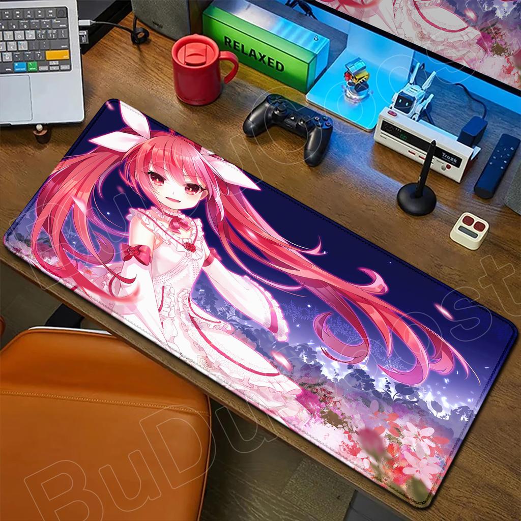 HD Cute Girl Large Mousepad Anime Date A Live Mouse Pad Laptop Gaming Accessories Keyboard Desktop Tokisaki Kurumi Toka Yatogami