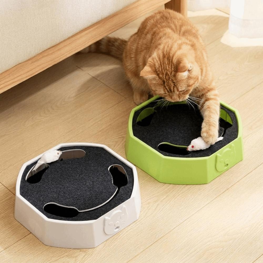 Scratch Resistant Automatic Mouse Follow Toy Adjustable Interactive Cat Toy  For Cats Dogs