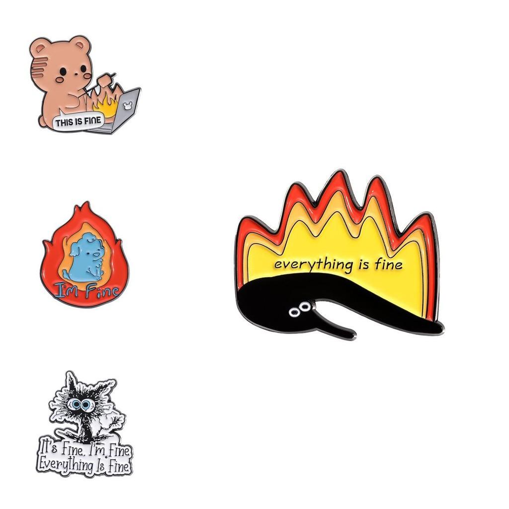 Unique Geometric Letter Style Metal Brooch Charming Animal Design For Fashion Lovers