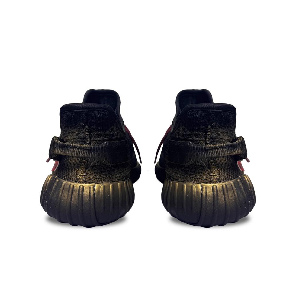 Adidas Originals Yeezy Boost 350 V2 Slip Resistant Abrasion Resistant Low top Casual Shoes Unisex Black Red HQ4540(team470-)