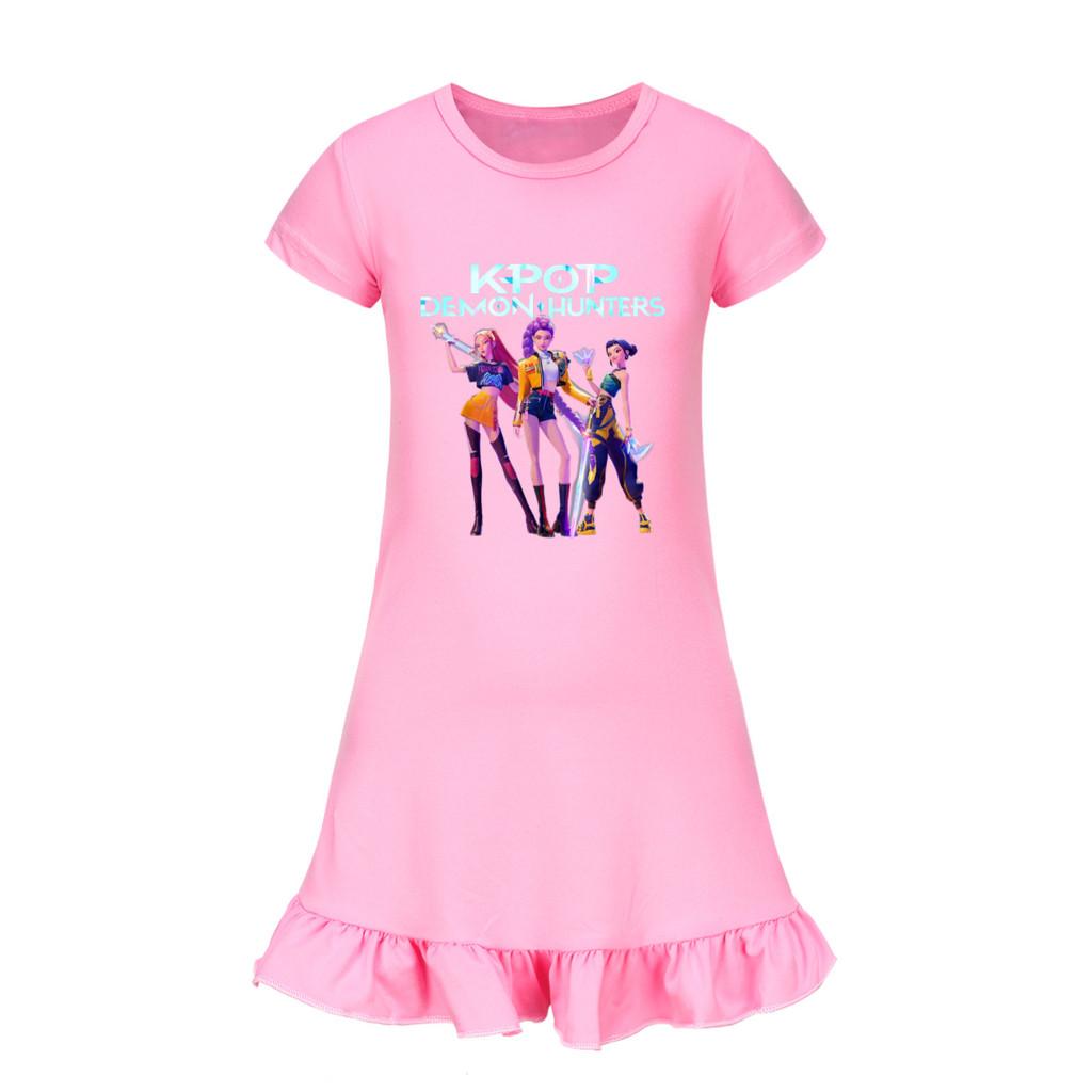 4993 Kids Girls Mira Zoey Rumi Printed Ruffle Short Sleeves Casual Dress