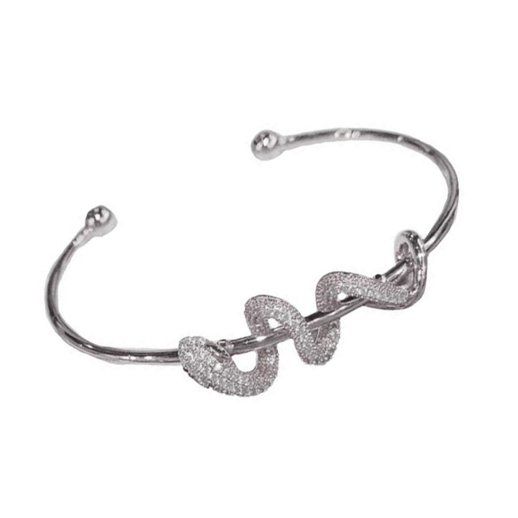 Elegant Ladies Snake Bracelet Adjustable Open Bangle Party Wear Bracelet Suitable for Distinctive Fashion Statements