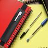 2Pcs Elastic Pen Holder for Notebook PU Leather Adjustable Pen Sleeve Pouch with Stretchable Band for Notebook Planners Binders