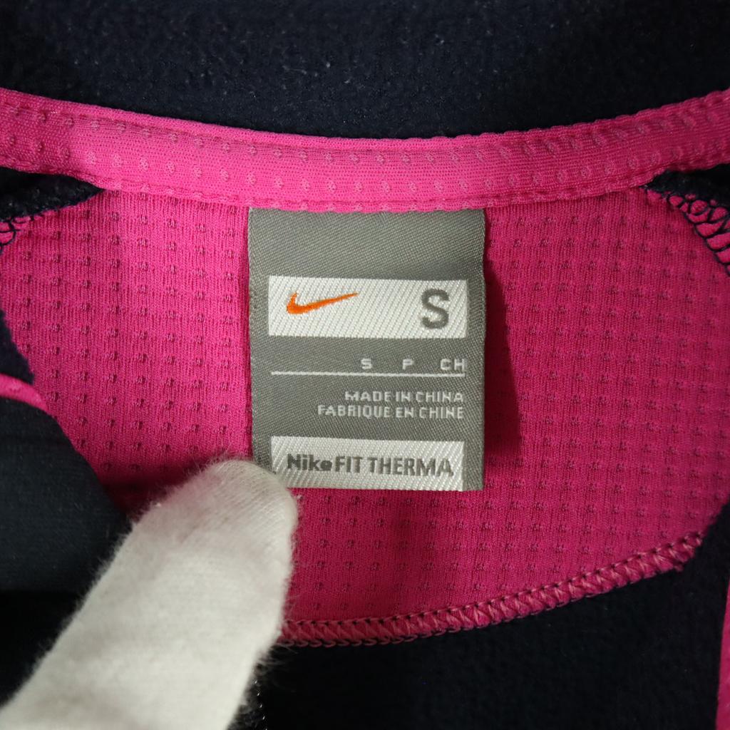 Nike Long Sleeve Zip Hoodie S Navy Women Used