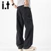 Izzue It Herren Jeans mit Spritzlack-Design, lockere gerade Passform