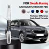 Marca OPRTAMG Per Skoda Kamiq Penna per Riparazione Vernice Auto Touch-Up Rimuovi Graffi Fai-da-te Accessori Auto Blu LB5K Argento LA7R Bianco LB9