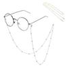 Cross-border Fashion: Twisted Pearl Bead & Snake Chain Eyeglass and Mask Necklace Accessory