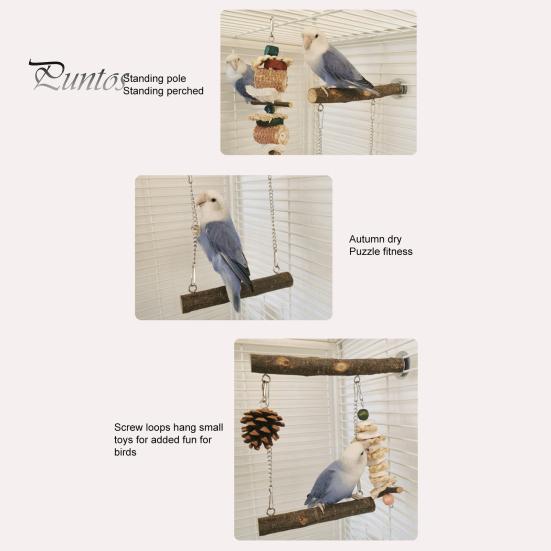 Toy Bird Parrot Stand Bite Resistant Flexible Disassembly Natural Materials Climb And Play Cotton Perched Puzzle Fitness Portable Perch Stick