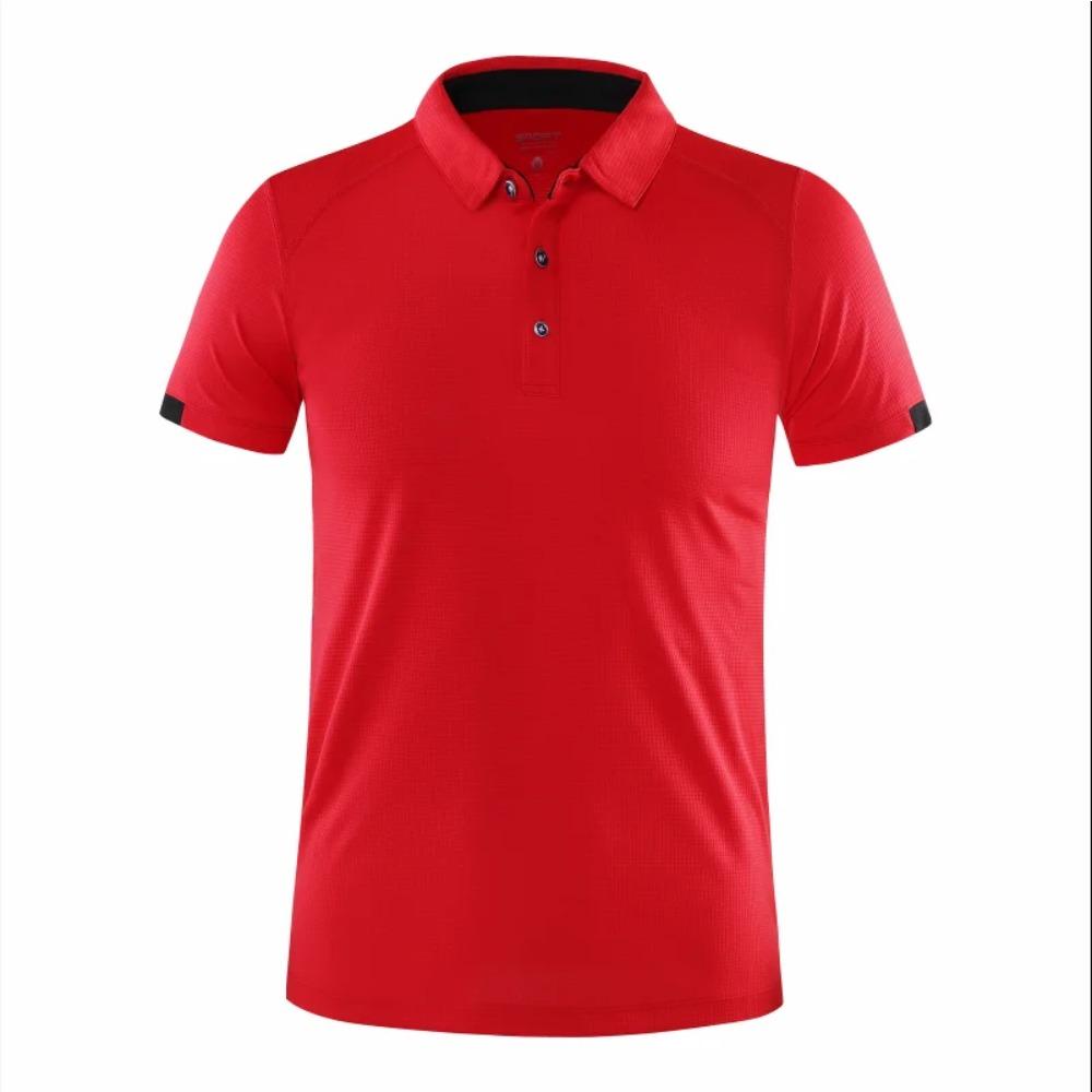Lässiges Sport-POLO-Shirt mit Kragen, kurzärmelig, schnelltrocknend, Fahrradanzug, Fitnessanzug für Herren