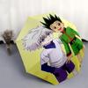 1pc Hunter x Hunter Gon & Killua Anime Characters Automatic Folding Umbrella Portable 3-Fold Design with Iron Frame Outdoor for Fans, Travelers, Daily
