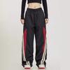Damenhose, elastisch, hohe Taille, verstellbarer Kordelzug, weites Bein, vertikale Streifennähte, Retro-Streetstyle-Sporthose