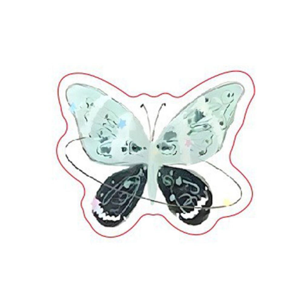 Gradient Butterfly Cute PP Clip Paperclip Cartoon Memo Clip Acrylic Paper Clip  Desk Organizer