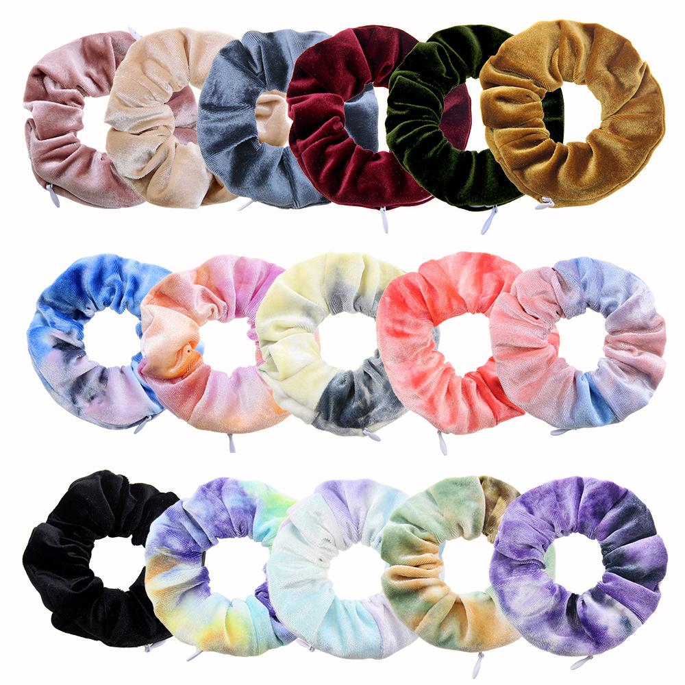 Pink Red Bright Colorful Strong Elastic Rubber Band Hair Tie Accessories Girls Pelo Neon Velvet Scrunchie for Women