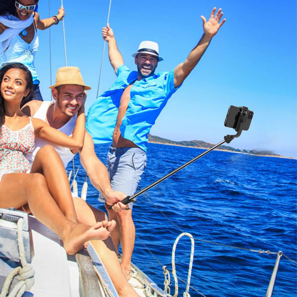 Bluetooth remote control mobile phone selfie stick aluminum alloy mini selfie stick multi-function live broadcast bracket