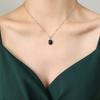 Palace style retrofashion niche stylesense of design cat's eye stone pendant clavicle chain titanium steel necklace
