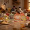 Festive Autumn Party Supplies Fall Thanksgiving LED Tabletop Decor, Maple Leaf Harvest Themed Lighted Wooden Desktop Centerpiece Centerpiece,