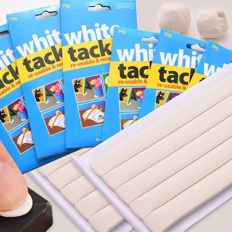 5/1Sheets Self-Adhesive Clay Reusable White Putty Sticky Tack for Home Office School Removable Photo Frame Fixed Adhesive Tabs
