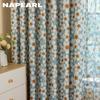 1 Stück NAPEARL Vorhänge im europäischen Landhausstil mit frischem Gänseblümchenmuster, Vollverdunkelungsvorhänge für Schlafzimmer, Wohnzimmer, Balkonfenster zur Heimdekoration
