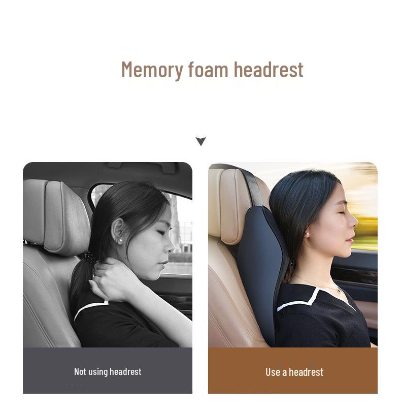 Universal Four-Season Car Neck and Lumbar Support Pillow with Memory Foam