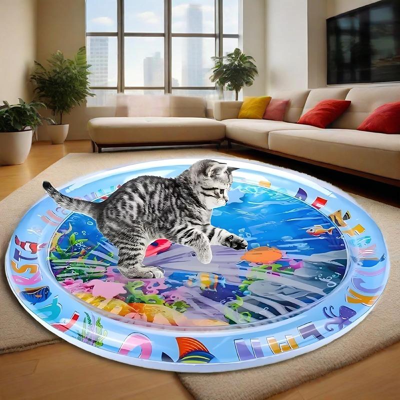 Katzenspielmatte, verdickter Wassersensor, Haustierspielmatte, Wassersensor-Kühlmatte, Spielzeug, interaktives Haustier-Wassersensor-Pad