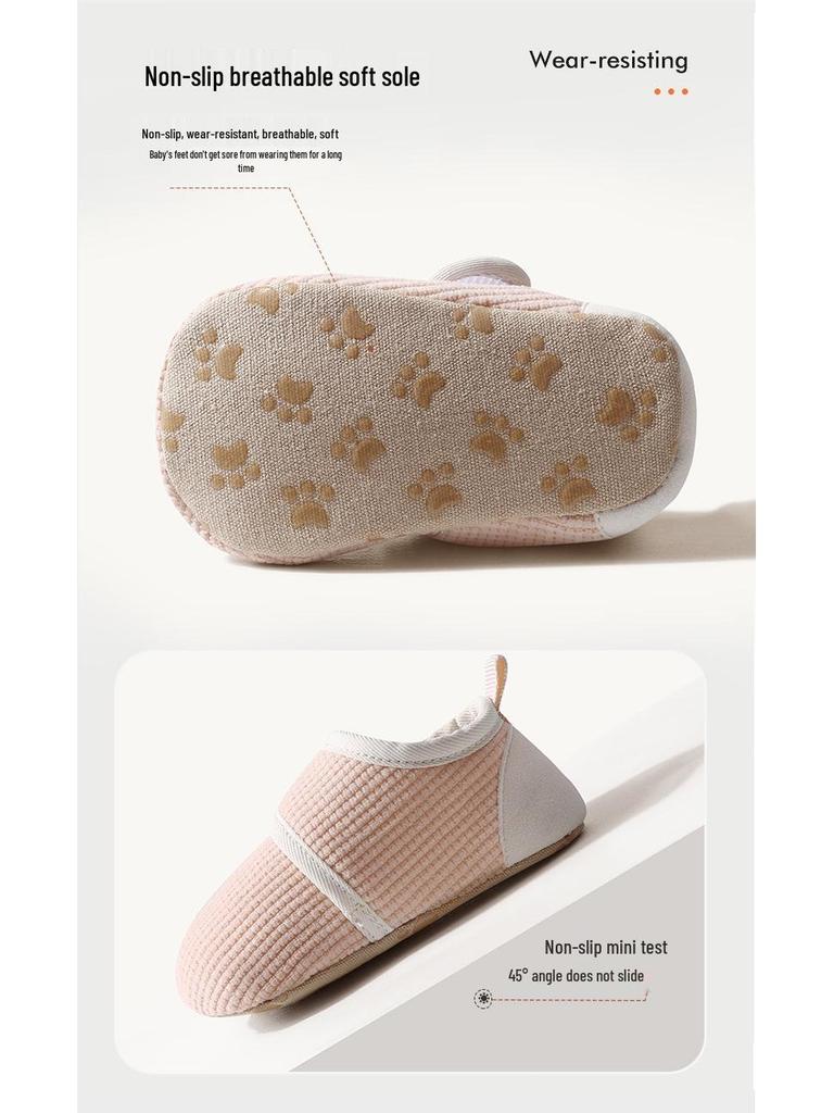 Unisex Baby Indoor Non-Slip Soft Sole Shoes - Spring & Autumn Toddler Cloth Shoes
