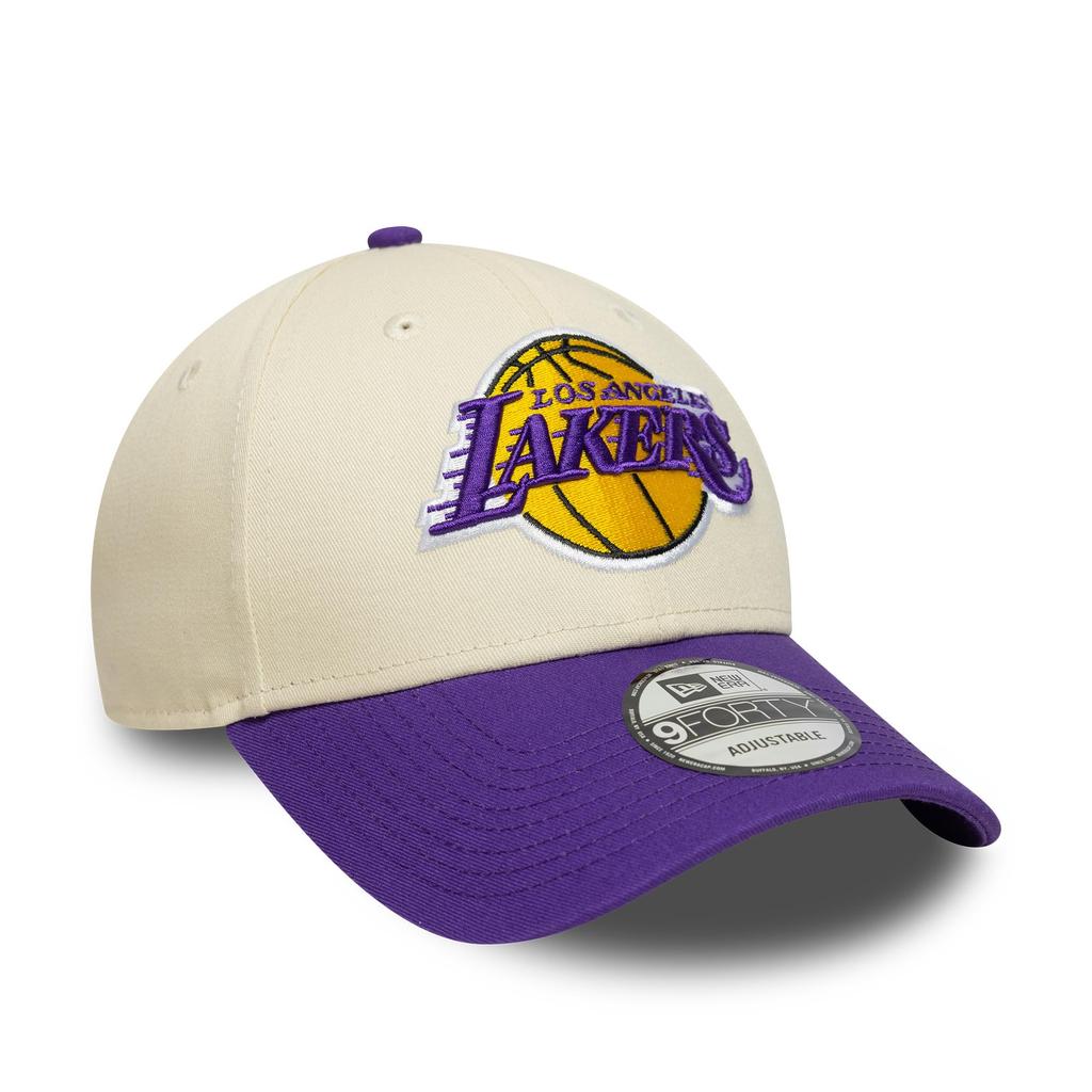 New Era 9FORTY NBA Basketball Adjustable Cap Lakers Bulls Free Size Beige/Purple Hat