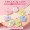 30pcs Transparent Cute Rabbit Button Acrylic Clothing Sewing Buttons Bunny Buttons Sewing Supplies
