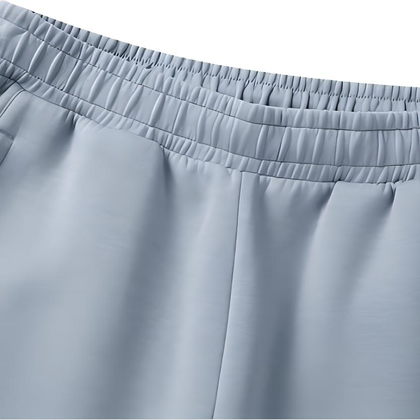 Skechers Solid Color Comfortable Straight Leg Knitted Casual Pants Women Bottoms Wind-Grey P423W097-02N6