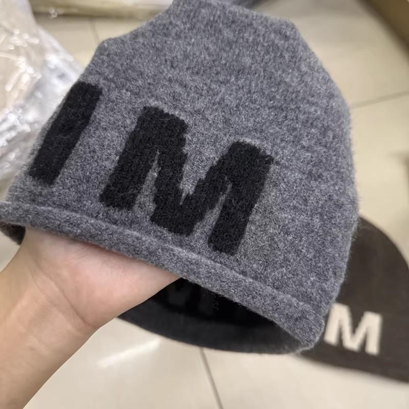 Contrasting large letters Elastic thin age reducing pile hat Children autumn and winter warm versatile Internet celebrity wool hat Knitted hat