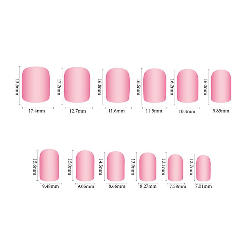 

24 шт. Накладные ногти квадратной формы, короткие, с клеем, принт коровы, жемчуг, милые, многоразовые, искусственные, съемные накладные ногти