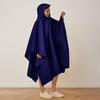 Adult cape raincoat men's and women's light and breathable waterproof zipper outdoor hiking universal poncho portable