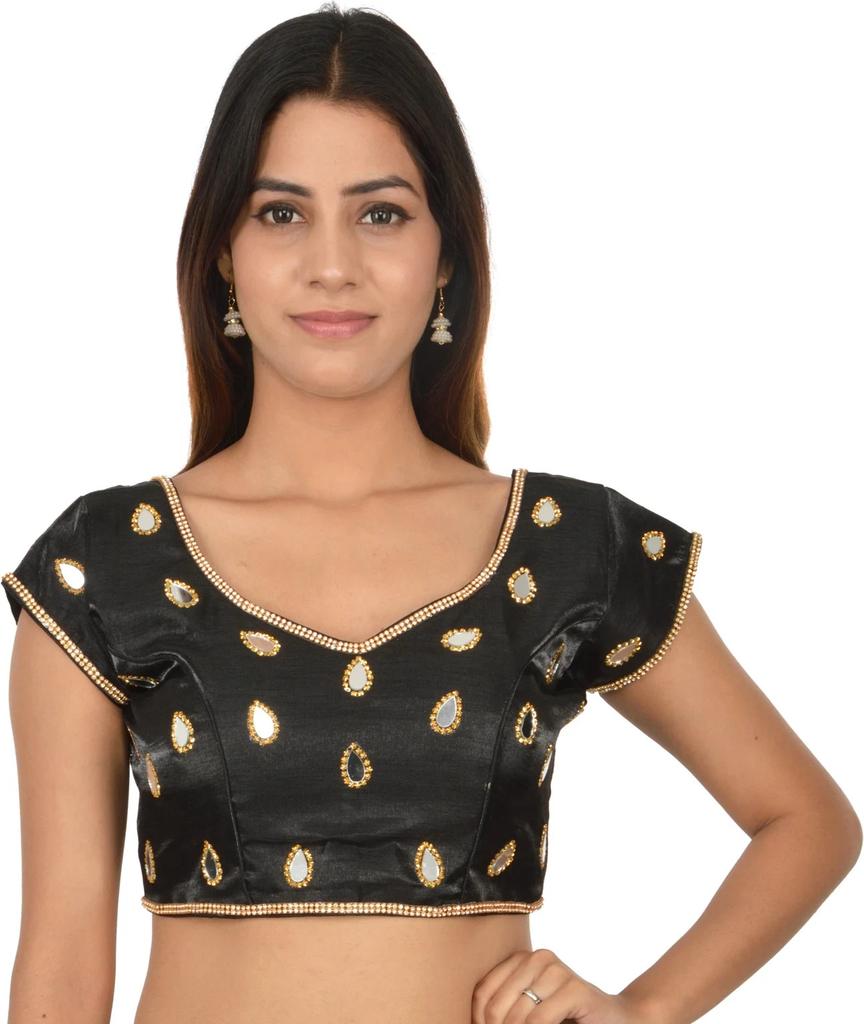 Women's Silk Blend Ethnic Blouse Indian Pakistani Wedding Party Wear Choli Dress