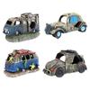 1PCS Fish Tank Landscape Decoration Resin Car Wreck Aquarium Decoration Old Bus Fishbowl Ornaments Craft Gifts