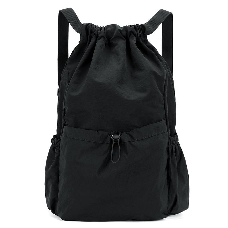 Fashionable Lightweight Drawstring Backpack: Large-Capacity Waterproof Sports Bag for School, Books, Outdoor Activities, Travel