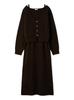 Knit Cardigan and Knit Dress Ensemble FWNO255085BRWF 2-way