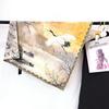 Flower Dill 70 * 70 New Chinese Suhang Small Square Scarf High-End Silk Scarf Women'S Double-Sided Spring And Summer Shawl Scarf