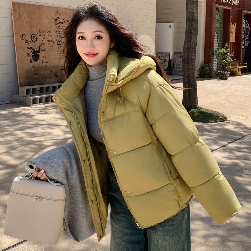 

Short Cotton-padded Clothes Korean Version Down Cotton-padded Clothes Winter Cotton-padded Jackets New Student Jackets XXL зелёный