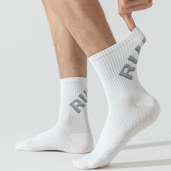 1/3/5 Pairs New Outdoor Sports Marathon All Seasons Running Crew Socks Men/Women Colorful Quick Dry Exercise Fitness Training Crew Sock