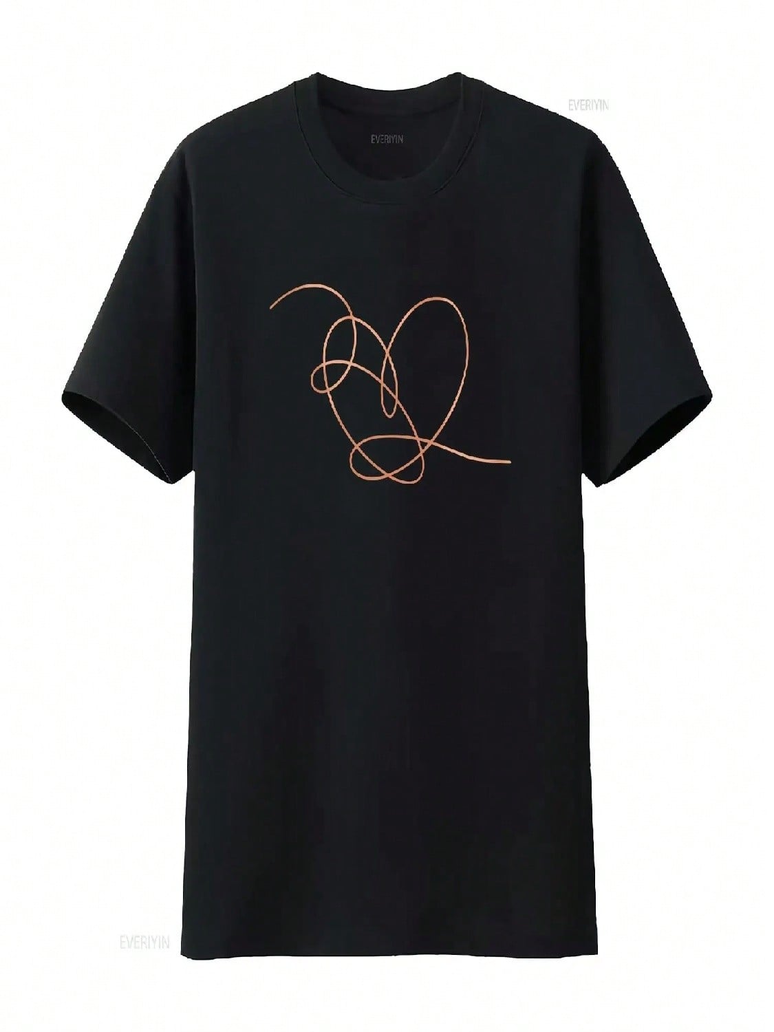 Love Yourself HearT T Shirt Kpop  Jersey  Merch Fanart Vintage Washed Stylish Stretched Slightly Homme Versatile Fashion S разноцветный