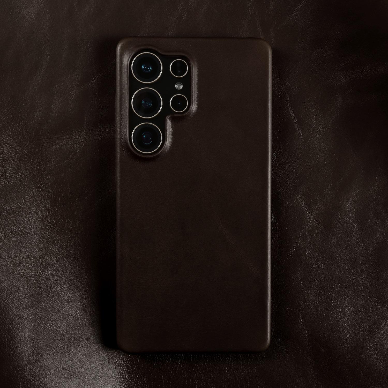 Real Cowhide Leather Phone Case For