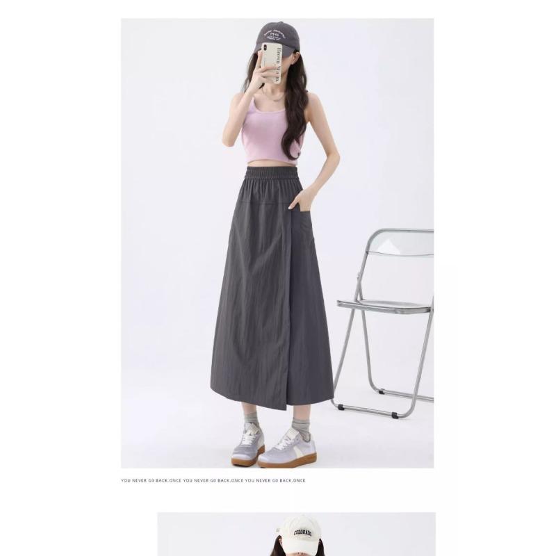 

Абрикосові комбінезони-кюлоти для жінок Літні Тонкі З високою талією А-силуету З розрізом Покривають стегна Широкі штани-кюлоти S сірий колір