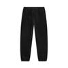 Li Ning Sports Lifestyle Series Solid Color Mid Waist Soft Breathable Versatile Cuffed Knitted Sports Pants Women bottoms Black AKXU620-1