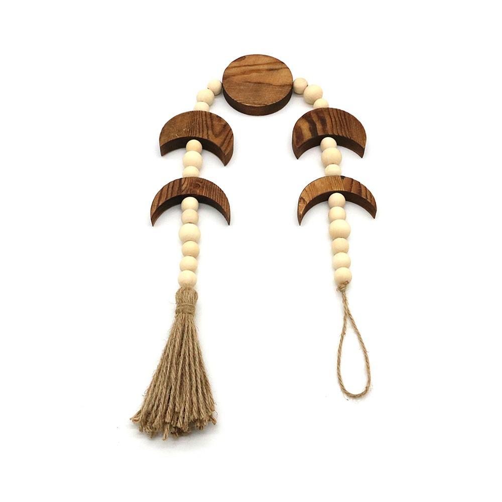 29.92in Boho Tassel Pendant Wooden Boho Wall Decoration Home Wall Pendant  Living Room