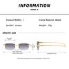 Fashion Vintage Rimless Square Sunglasses Women Men Luxury Brand Designer Popular Travel Driving Metal Small Sun Glasses Uv400