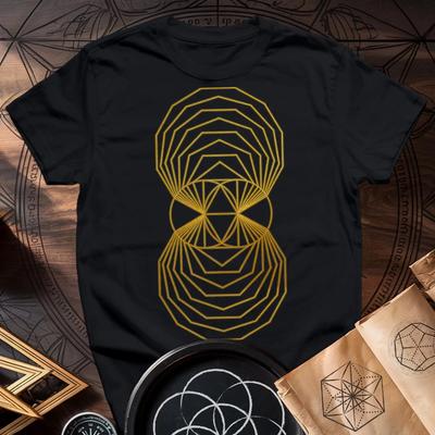 Tričko Vesica Piscis Posvátná geometrie Duchovní Vintage Pružné Unisex Pohodlné Měkké Prodyšné Univerzální Mírně