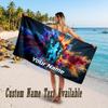 Chelsea FC Design Beach Towel Custom Text Large Towel for Beach Vacation