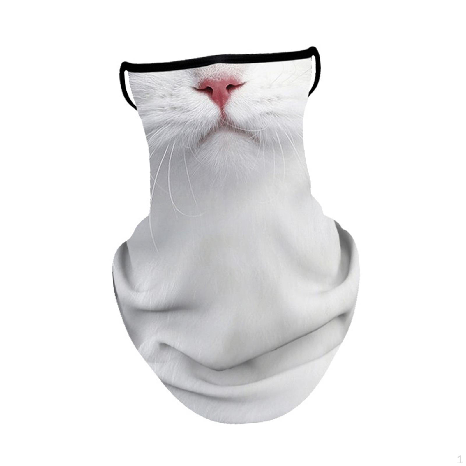 

Бандана шарф повязка на лицо с ушами дышащая 9.4x13.4 дюймов узор котенка для взрослых и