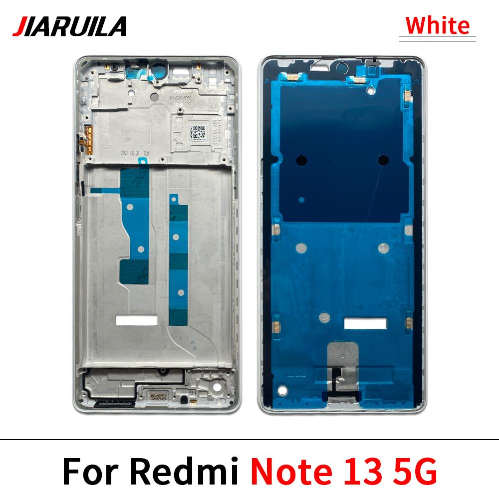 Back Battery Cover Rear Metal Front Housing Middle Frame Bezel Plate Parts For Xiaomi Redmi Note 13 4G 5G Note 13 Pro Plus 5G
